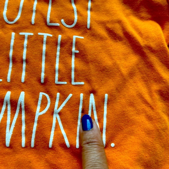 Rae Dunn “Cutest Little Pumpkin” Long sleeve top and pants set - Picture 4 of 7